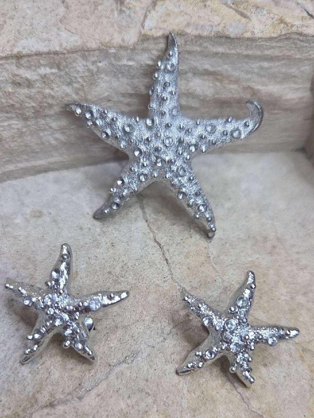 Emmons Vintage Brooch Earrings Set Starfish Clip-on